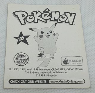 Cromo Ash S29 Pokemon Merlin 1999