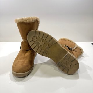 Talla 36 - Botas marrones con pelo y hebilla