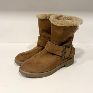 Talla 36 - Botas marrones con pelo y hebilla