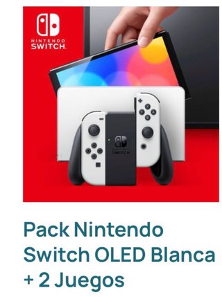 Pack Nintendo Switch OLED Blanca + 2 Juegos