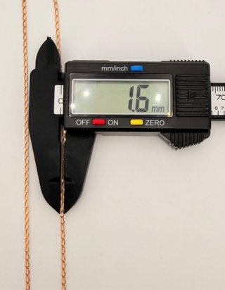 Cadena Bilbao de oro de 18k, 3.93 g, 61 cm.