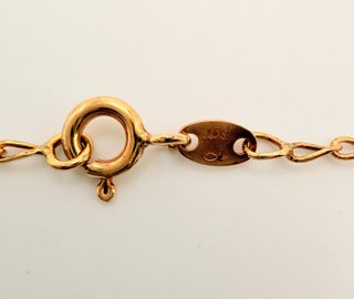 Cadena Bilbao de oro de 18k, 3.93 g, 61 cm.