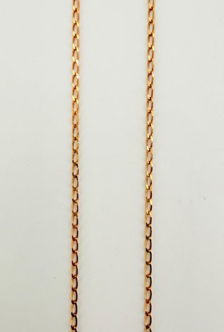 Cadena Bilbao de oro de 18k, 3.93 g, 61 cm.