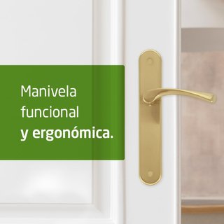 Manillas acero zamak latonado interior