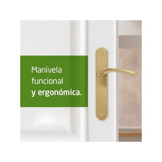 Manillas acero zamak latonado interior