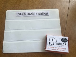 Tarjetas para colaborar en tareas del hogar niños