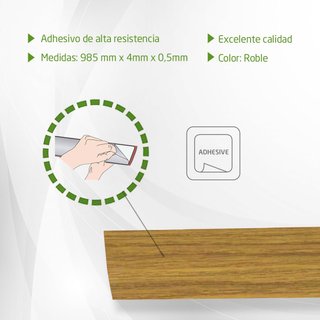 Tapajuntas para suelo madera adhesivo roble