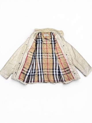 Burberry Fur-Trimmed Quilted Jacket – Champagne