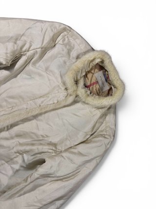 Burberry Fur-Trimmed Quilted Jacket – Champagne