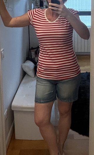 Camiseta marinera en rojo talla M nueva