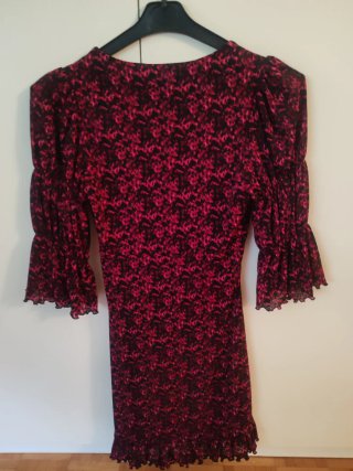 Topshop Mini Abito Rosso e Nero Taglia XS