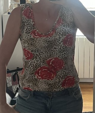 Camiseta animal print flores Talla M