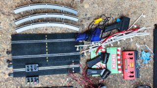 Lote pistas Scalextric curvas rectas y mandos