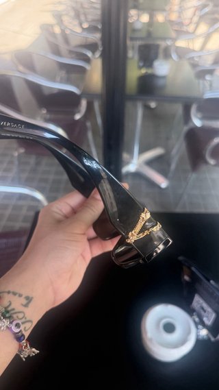 Gafas Versace Negras Doradas Originales