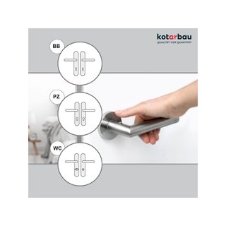 KOTARBAU manillas aluminio baño pestillo negro