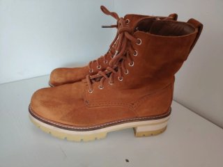 Botas Clarks Piel Marrón Cordones Talla 37
