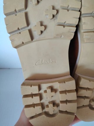 Botas Clarks Piel Marrón Cordones Talla 37