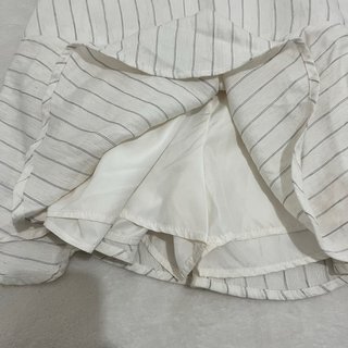Falda Short Stradivarius Blanca Rayas