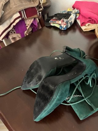 Conjunto H&D Moda Española zapatos y bolso verde