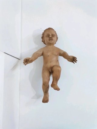 Scultura Bambin Gesù in legno