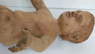 Scultura Bambin Gesù in legno