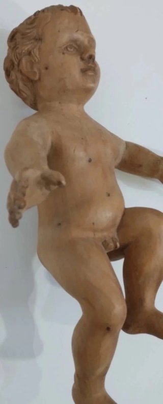 Scultura Bambin Gesù in legno