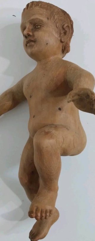 Scultura Bambin Gesù in legno