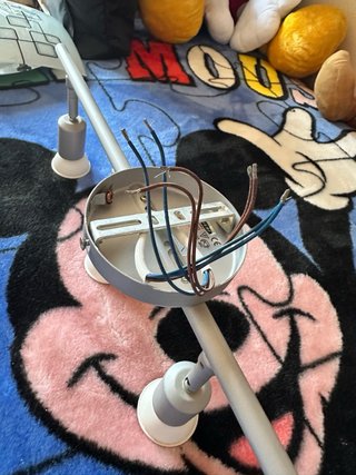 Lámpara LED 4 focos aluminio