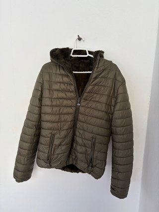 Chaqueta reversible marrón/verde