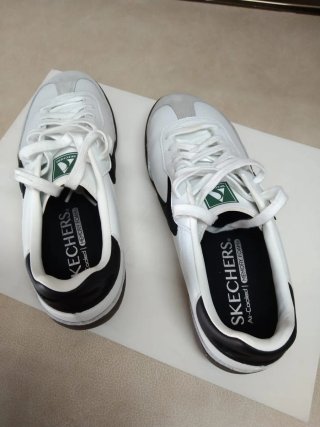 Zapatillas Skechers Hombre Blancas y Negras