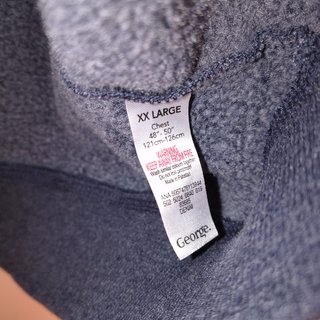Felpa George Uomo XXL Grigia Zip Cappuccio