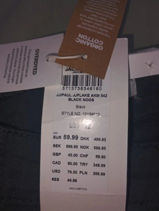 Pantalón cargo negro hombre