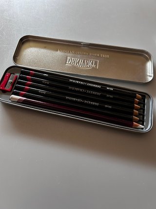 Caja metálica 6 lápices Derwent Charcoal