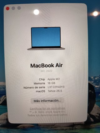 MacBook Air M2 2022 Gris Espacial