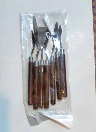 Set 7 spatole per pittura manici legno