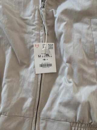 Bomber Zara Beige Talla M