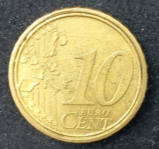 Moneda 10 céntimos Euro con doble borde