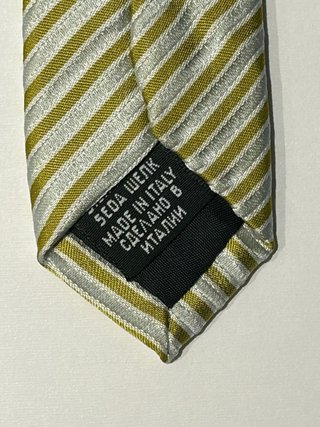 Corbata Boss Rayas Verdes y Blancas
