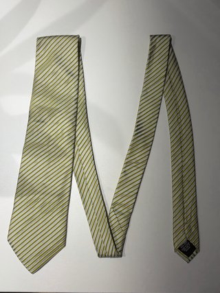 Corbata Boss Rayas Verdes y Blancas
