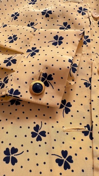 Camisa Corte Inglés Estampada Amarilla