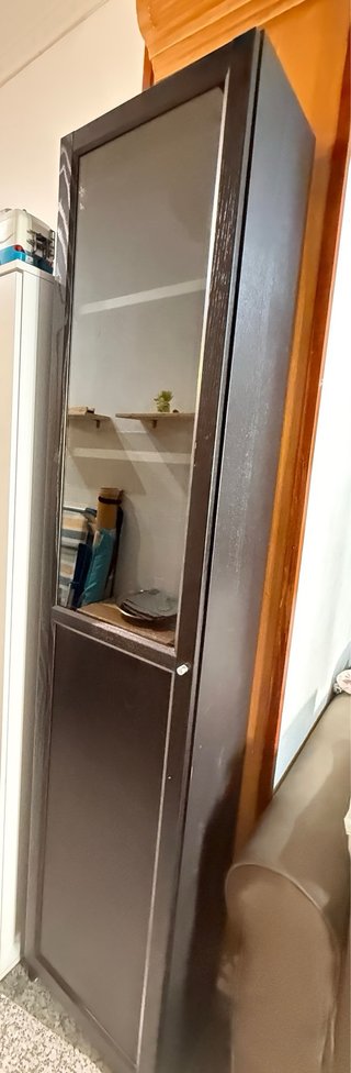 Librería de madera y cristal