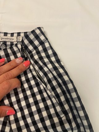 Pantalón cuadros blanco y negro