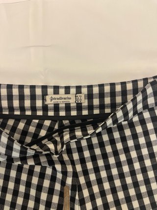 Pantalón cuadros blanco y negro