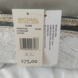 Bolso de hombro Michael Kors plateado