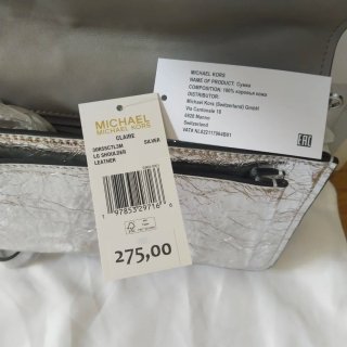 Bolso de hombro Michael Kors plateado