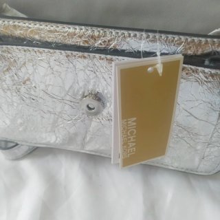 Bolso de hombro Michael Kors plateado