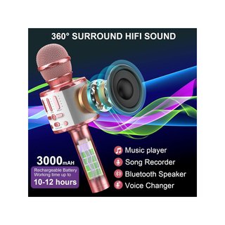 Micrófono Karaoke Bluetooth portátil con altavoz