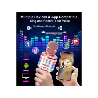 Micrófono Karaoke Bluetooth portátil con altavoz