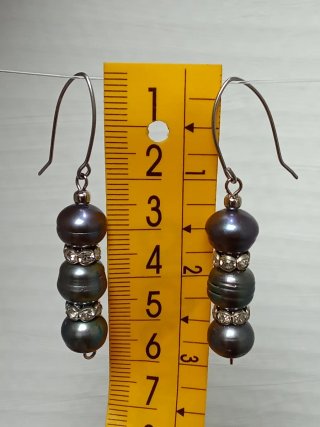 Pendientes Perlas Barrocas Azul Pavo Real