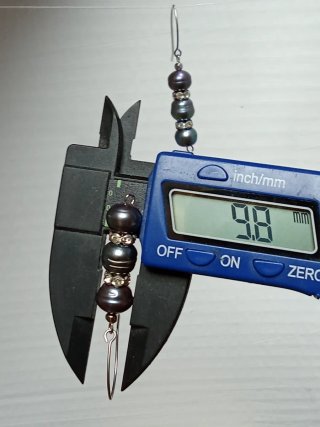 Pendientes Perlas Barrocas Azul Pavo Real